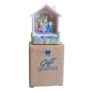 Avon Memories Of Home Musical Shadow Box Vintage Collectible Brahms Lullaby Deco